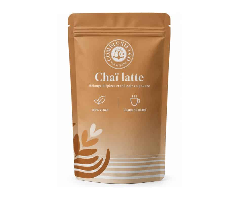Chaï latte en poudre aux épices, cannelle et gingembre, Le Grenier du Torréfacteur
